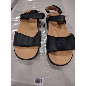 Strole Women Flip Flops Corfu Black Arch Support Size 9